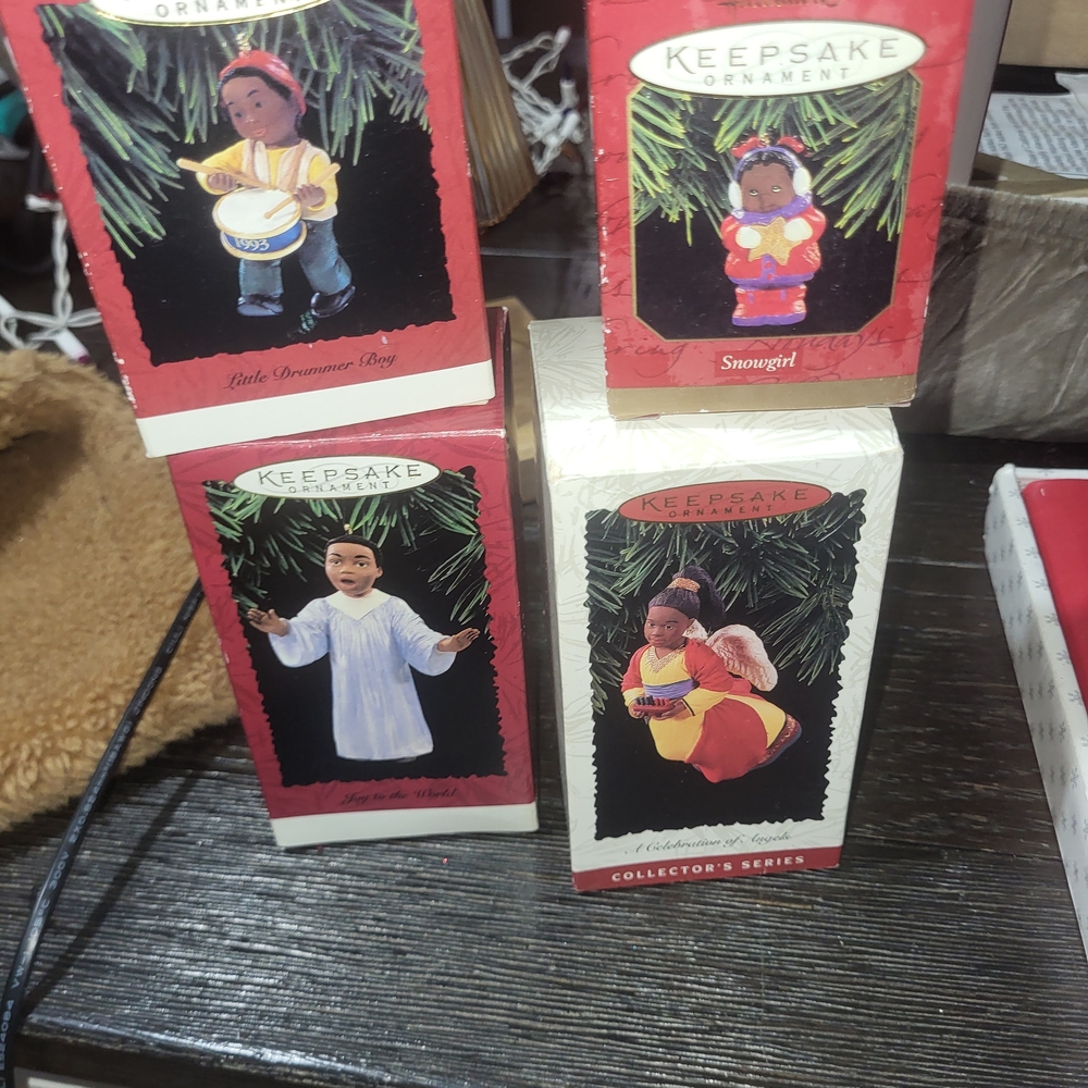 Hallmark Keepsake Ornaments Set - Red, White, Yellow